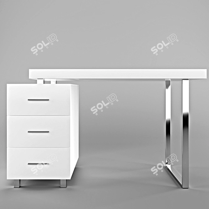 Ashby Writing Desk: Sleek and Stylish Home Office Essential 3D model image 1