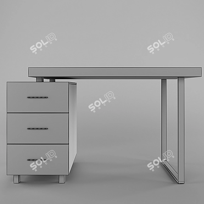 Ashby Writing Desk: Sleek and Stylish Home Office Essential 3D model image 3