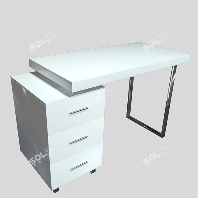 Ashby Writing Desk: Sleek and Stylish Home Office Essential 3D model image 4