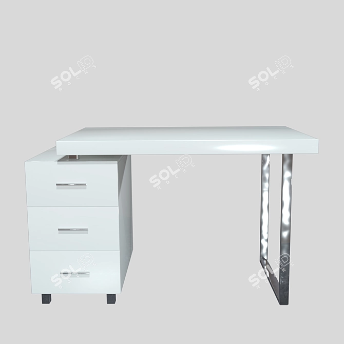 Ashby Writing Desk: Sleek and Stylish Home Office Essential 3D model image 5