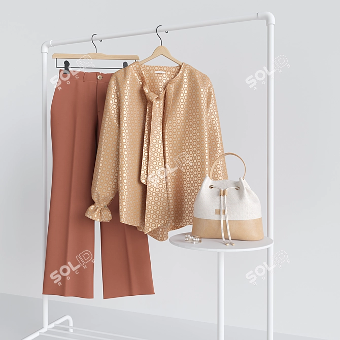 Chic Women's Clothing Set 3D model image 2