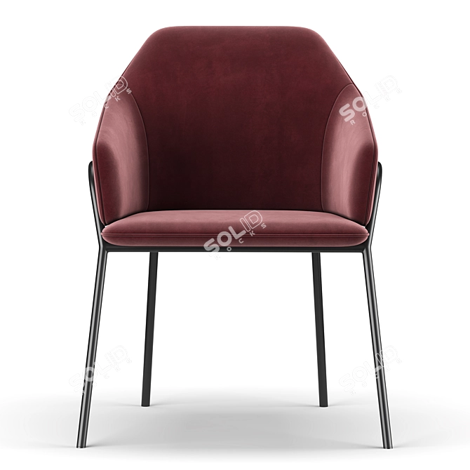 Elegant Stanley Dining Chair 3D model image 3