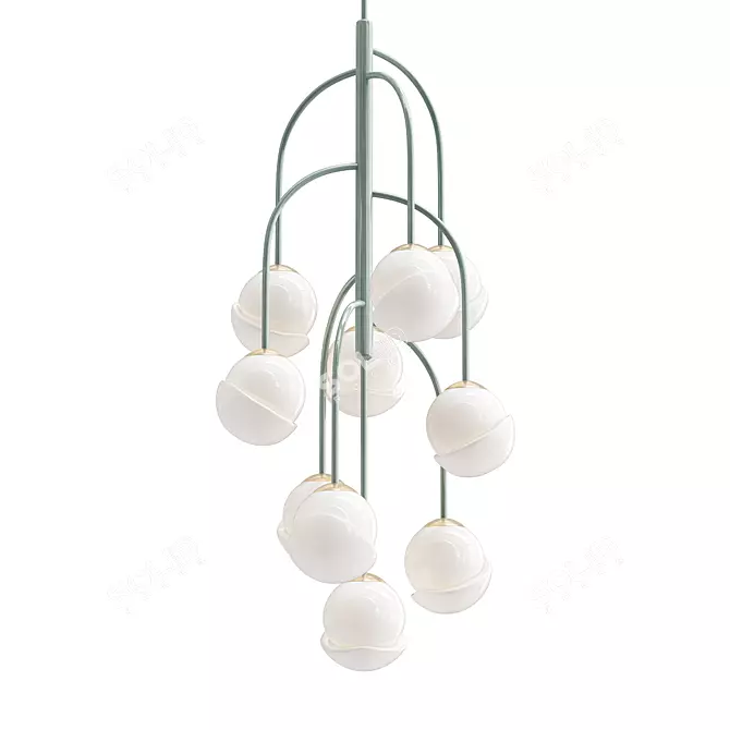 Blossoming Elegance Chandelier 3D model image 1