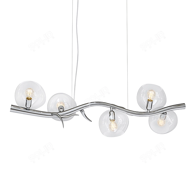 Modern Elegance: ERSA Linear Chandelier 3D model image 1