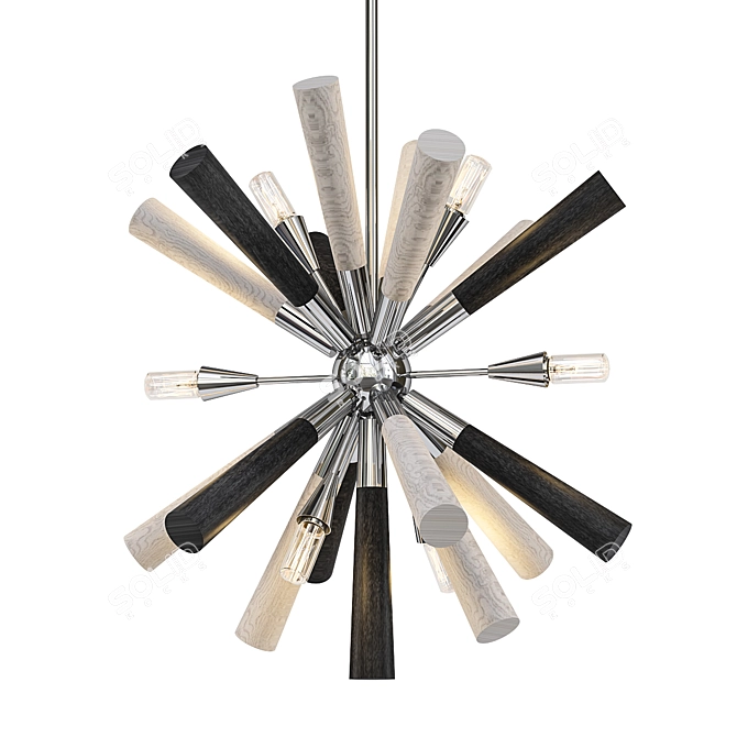 SOLARA Chandelier: Timeless Elegance Illuminated 3D model image 1