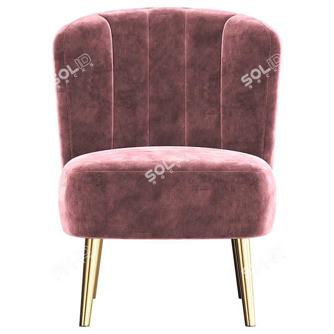 Chanel Tufted Accent Chair 3D model image 2