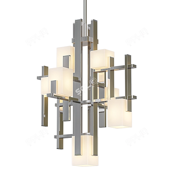 Spectacular City Lights Chandelier 3D model image 1