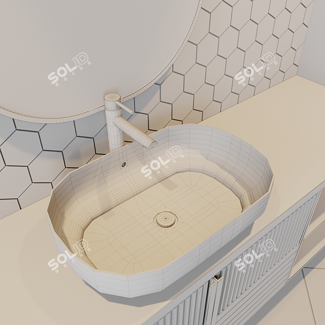 Luxurious Bath Set - Complete Bathroom Bliss 3D model image 5