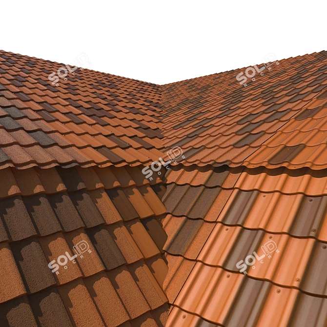 Seamless Monterrey Roof Tiles 3D model image 3