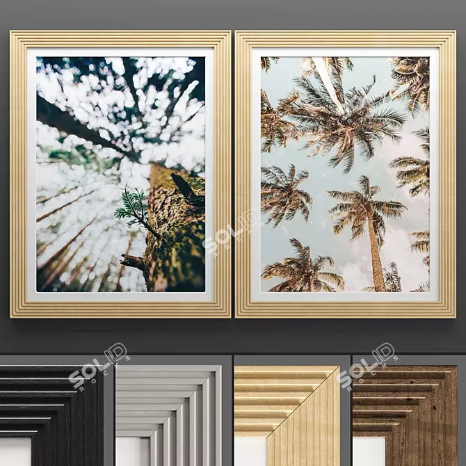 Art Frame 655: Stylish 50x70cm Frames with 4 Textures, 3DMax & Corona Compatible 3D model image 1