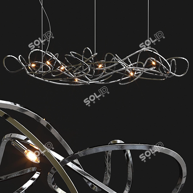 Dazzling Doodle Linear Suspension 3D model image 2