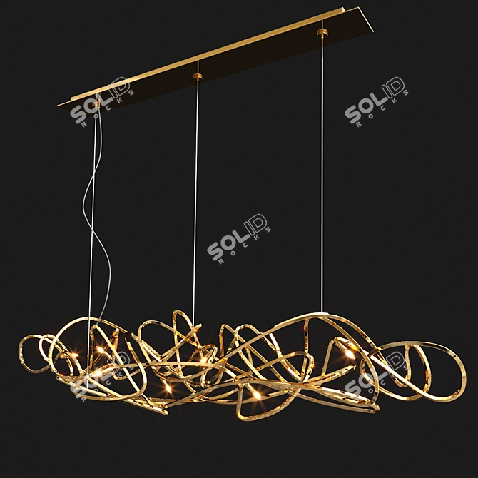 Dazzling Doodle Linear Suspension 3D model image 3