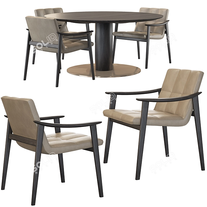 Elegant Minotti FYNN & Bellagio: Perfect Dining Duo! 3D model image 1