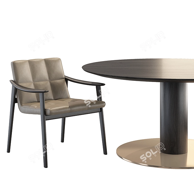 Elegant Minotti FYNN & Bellagio: Perfect Dining Duo! 3D model image 4