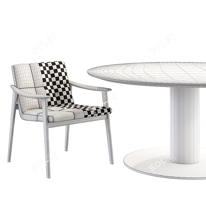 Elegant Minotti FYNN & Bellagio: Perfect Dining Duo! 3D model image 5