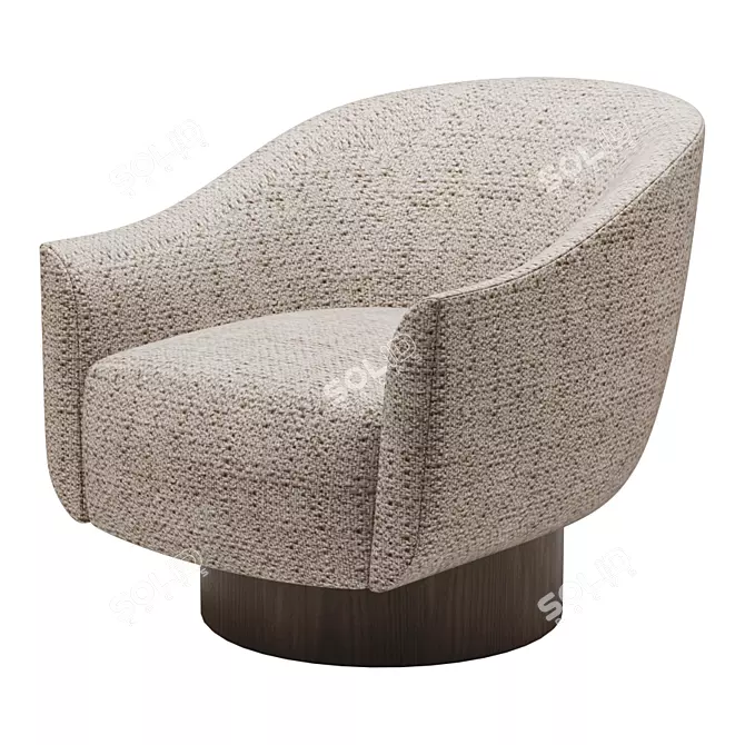 Kelly Wearstler Sonara Swivel: Iconic Elegance 3D model image 1