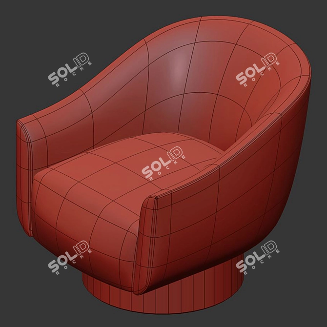 Kelly Wearstler Sonara Swivel: Iconic Elegance 3D model image 4