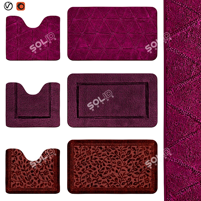 Modern Bath Rugs | 32 3D model image 1