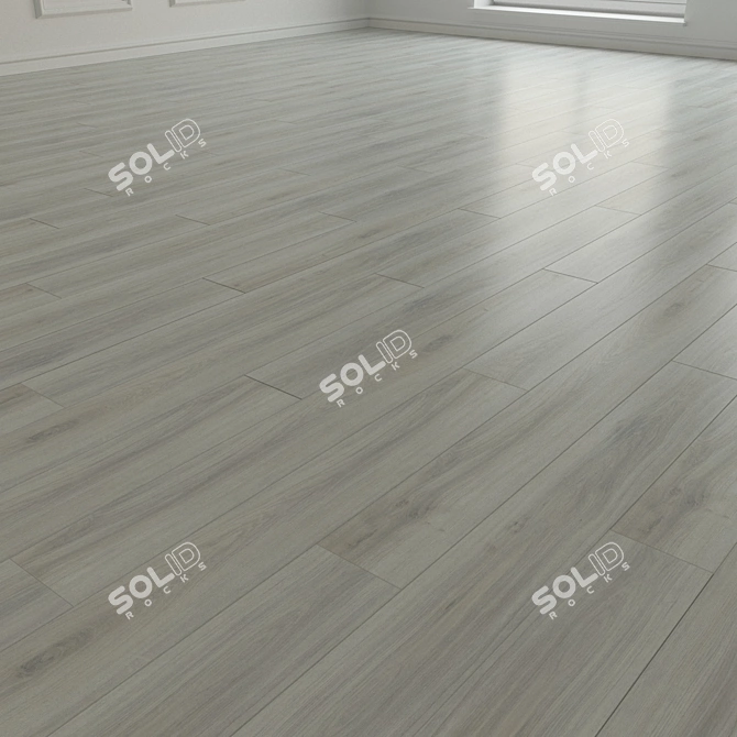 Classic Oak Laminate Flooring 3D model image 2