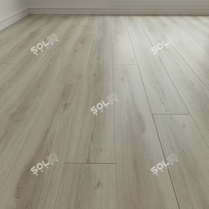 Premium Oak Laminate Flooring 3D model image 1