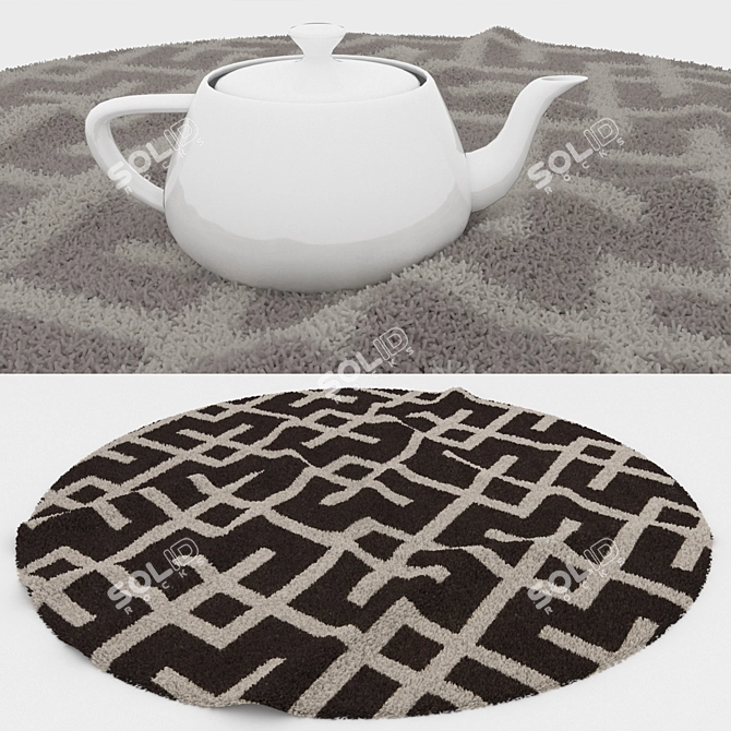 Versatile Round Carpets Set 3D model image 3