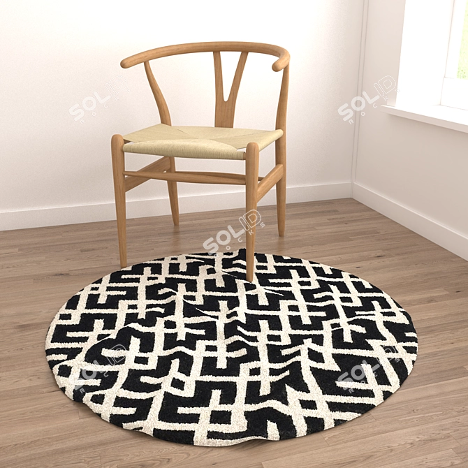 Versatile Round Carpets Set 3D model image 4