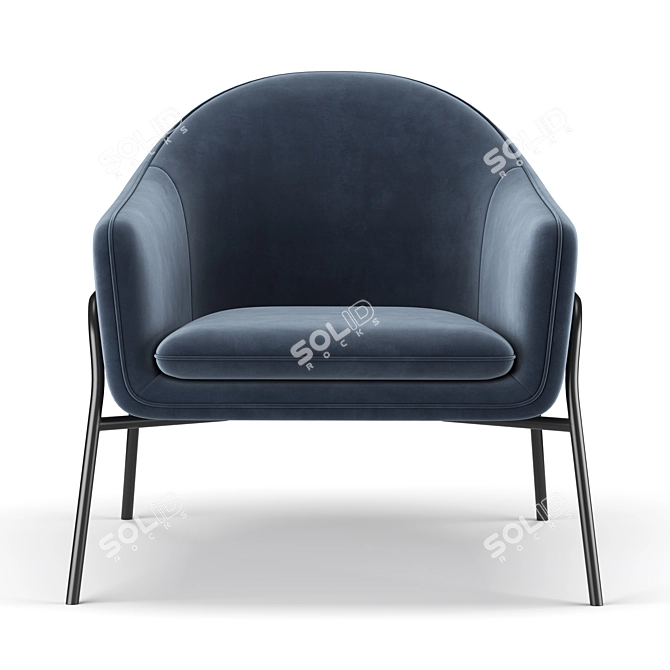 Elegant Irma Accent Armchair 3D model image 3