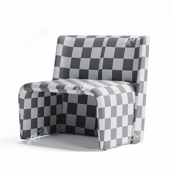 Timeless Comfort Armchair 3D model image 4