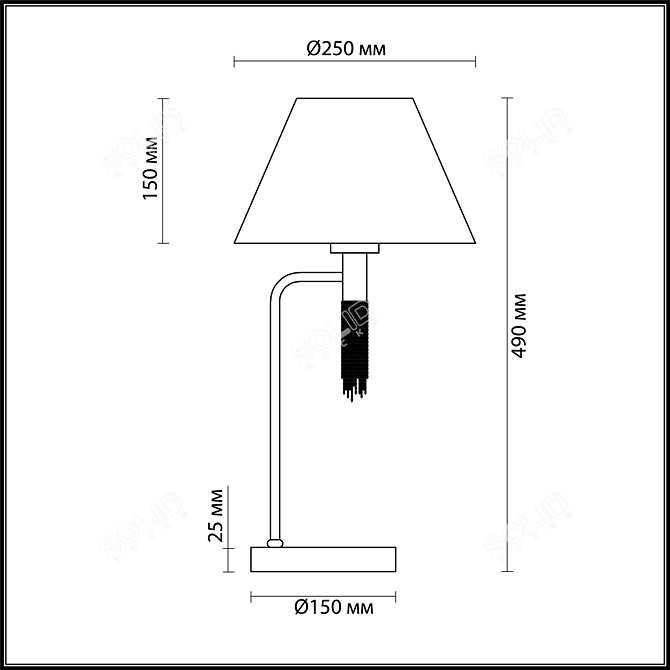 Neoclassic Vanessa Table Lamp 3D model image 3