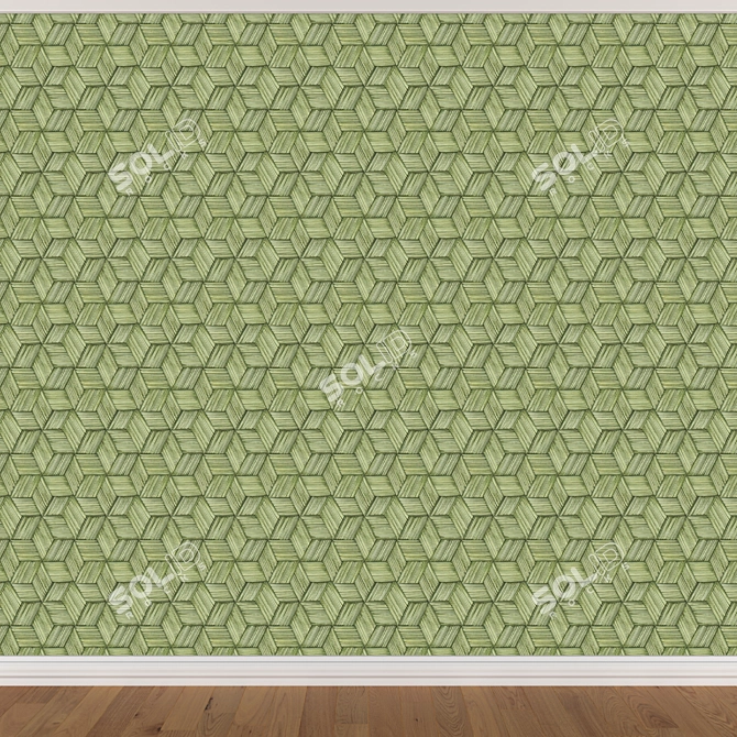 Seamless Wallpaper Set 1613 (3 Colors) 3D model image 4