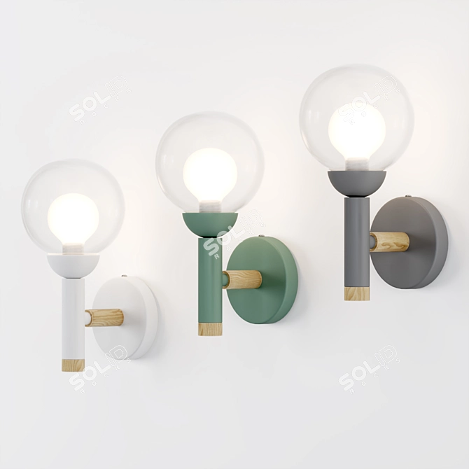 Scandinavian Style Wall Sconce - Egle 3D model image 1