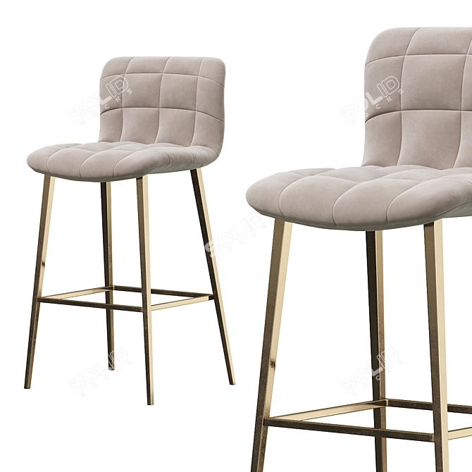 Kuga Bontempi Barstool: Stylish and Functional 3D model image 4