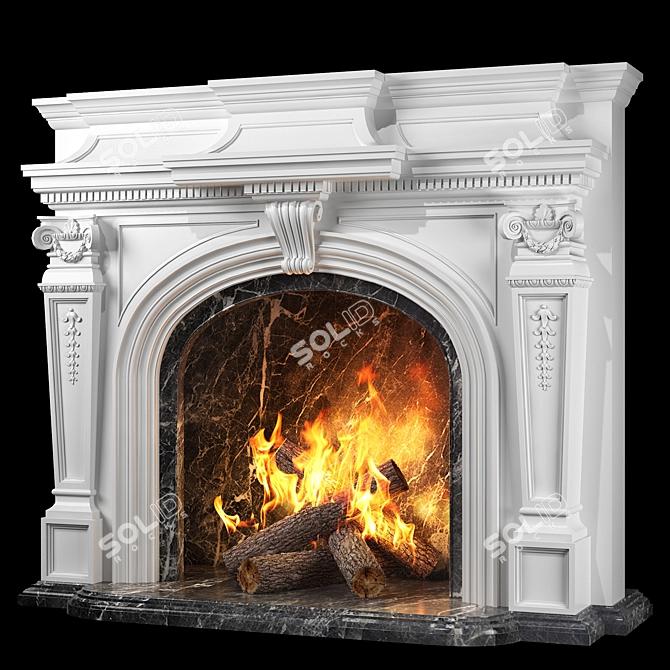 Regal Versailles Fireplace 3D model image 1