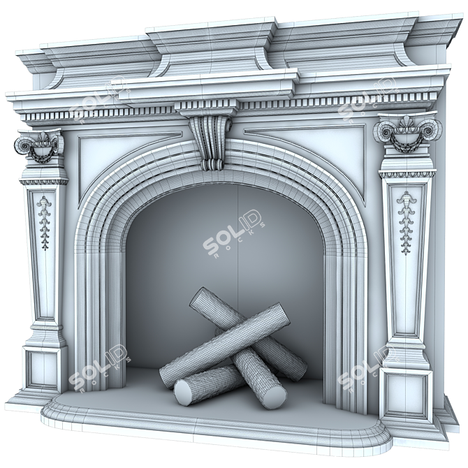 Regal Versailles Fireplace 3D model image 2