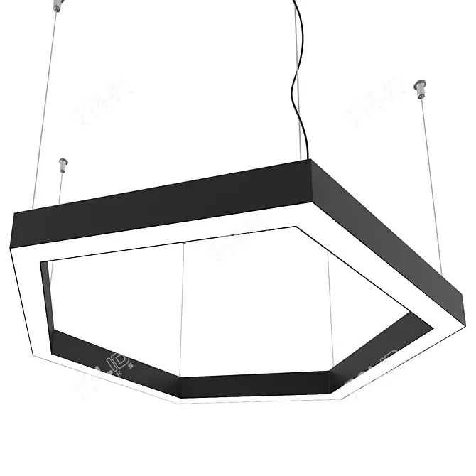 Hexagon Segment Board 984x852mm 3D model image 1