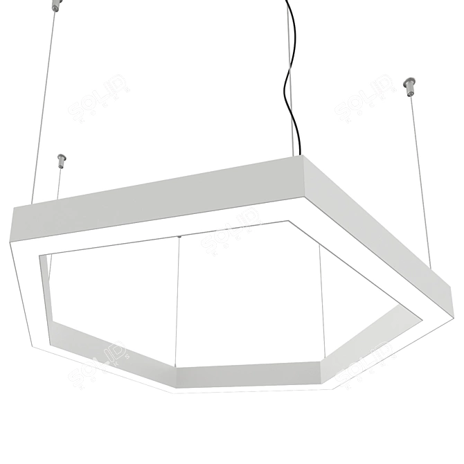 Hexagon Segment Board 984x852mm 3D model image 3