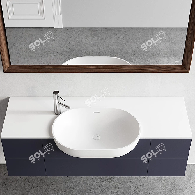 Falper ViaVeneto Soft Vanity Set 3D model image 3