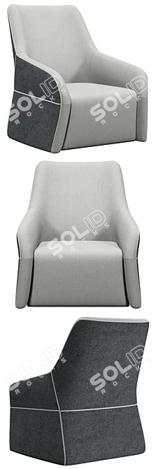 Modern Roy Armchair: PBR Textures 3D model image 4