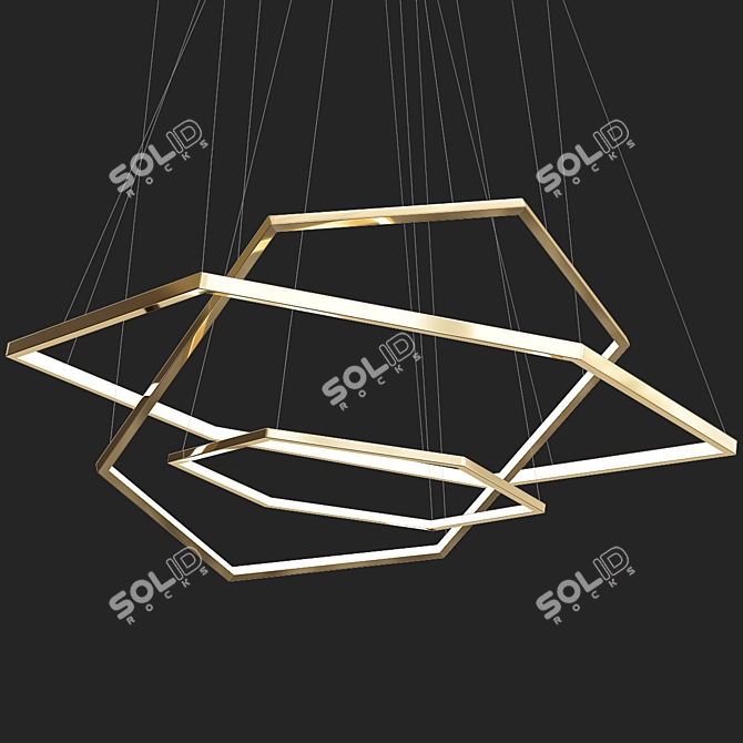 Elegant Impress Chandelier 3D model image 2