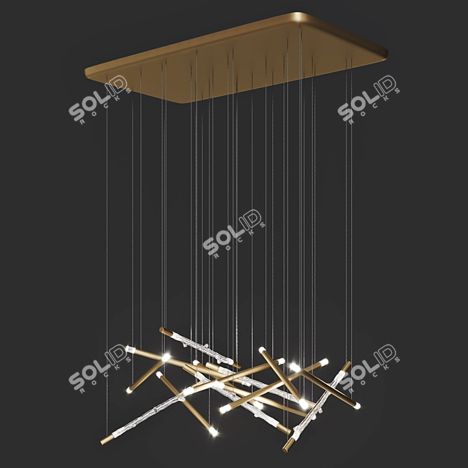 Cylindrical RITM Pendant Lamp 3D model image 2