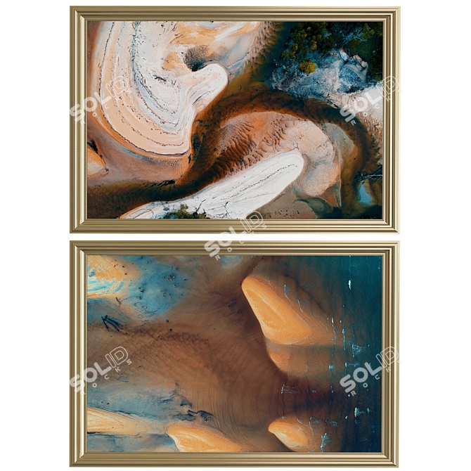 Abstract Wall Art Painting 3D model image 1