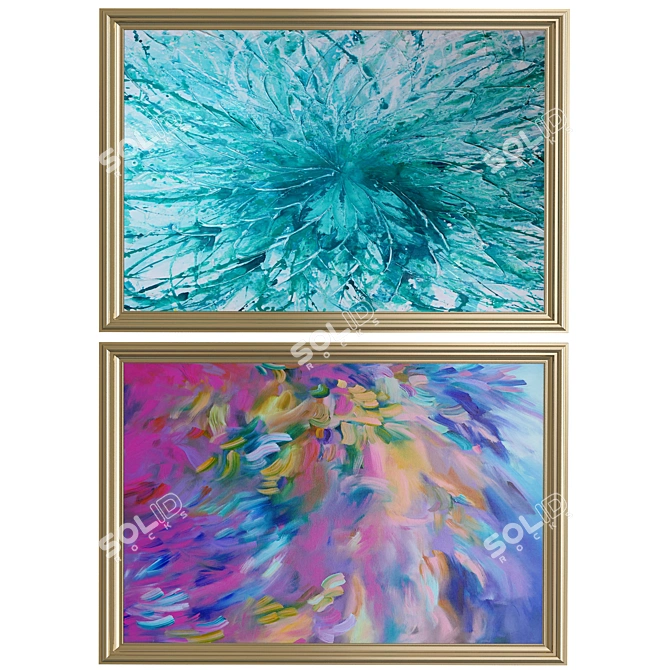 Abstract Wall Art 3D model image 1