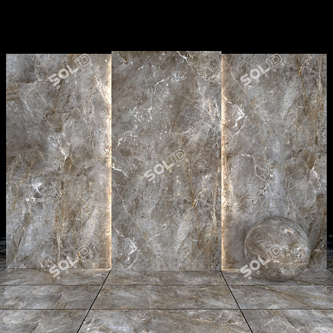 Elegant Amazon Gray Marble 3D model image 2