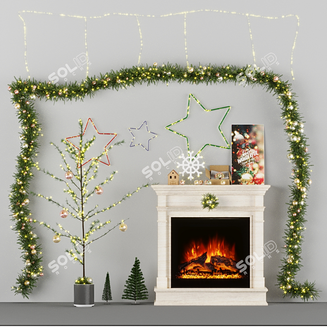 Festive Holiday Decor Set 3D model image 1