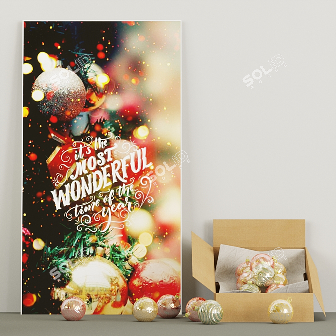 Festive Holiday Decor Set 3D model image 7