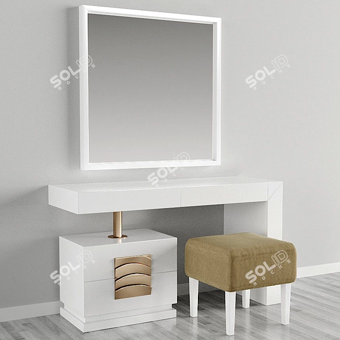 Elegant Franco Dressing Table 3D model image 1
