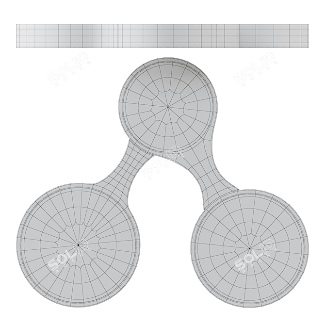 Colorful LED Ceiling Lamp 3D model image 3