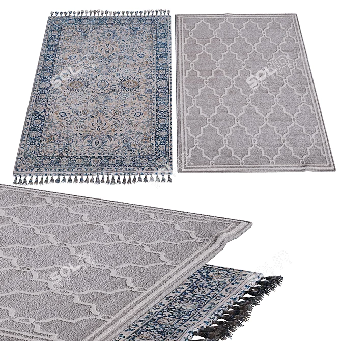 Elegant Interior Rugs 3D model image 1