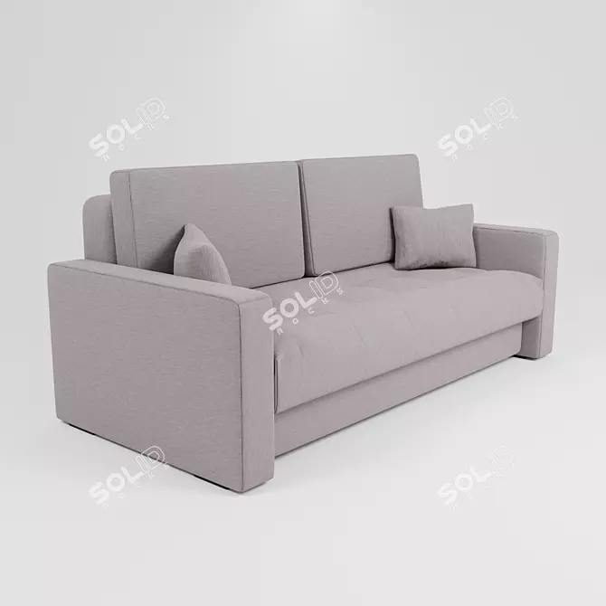 Modern 2K Textured Sofa 3D model image 2