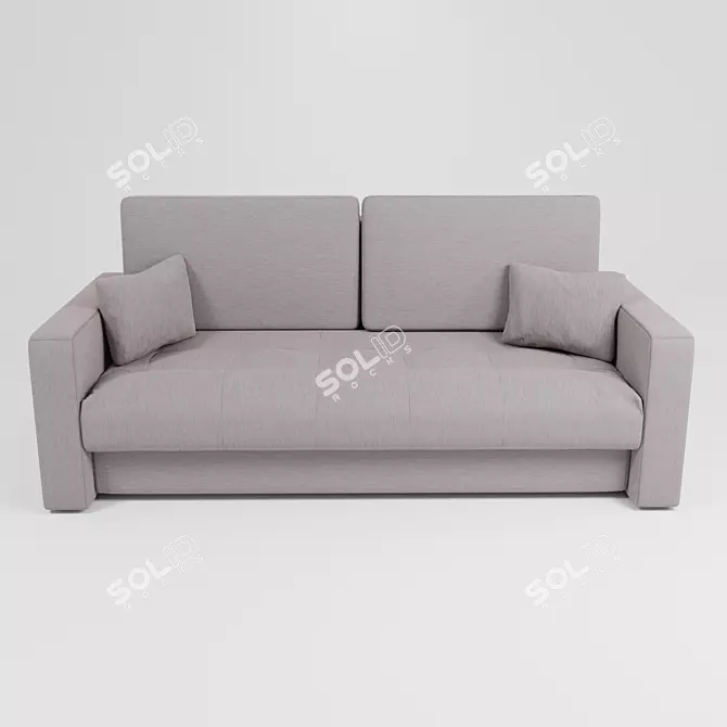 Modern 2K Textured Sofa 3D model image 5